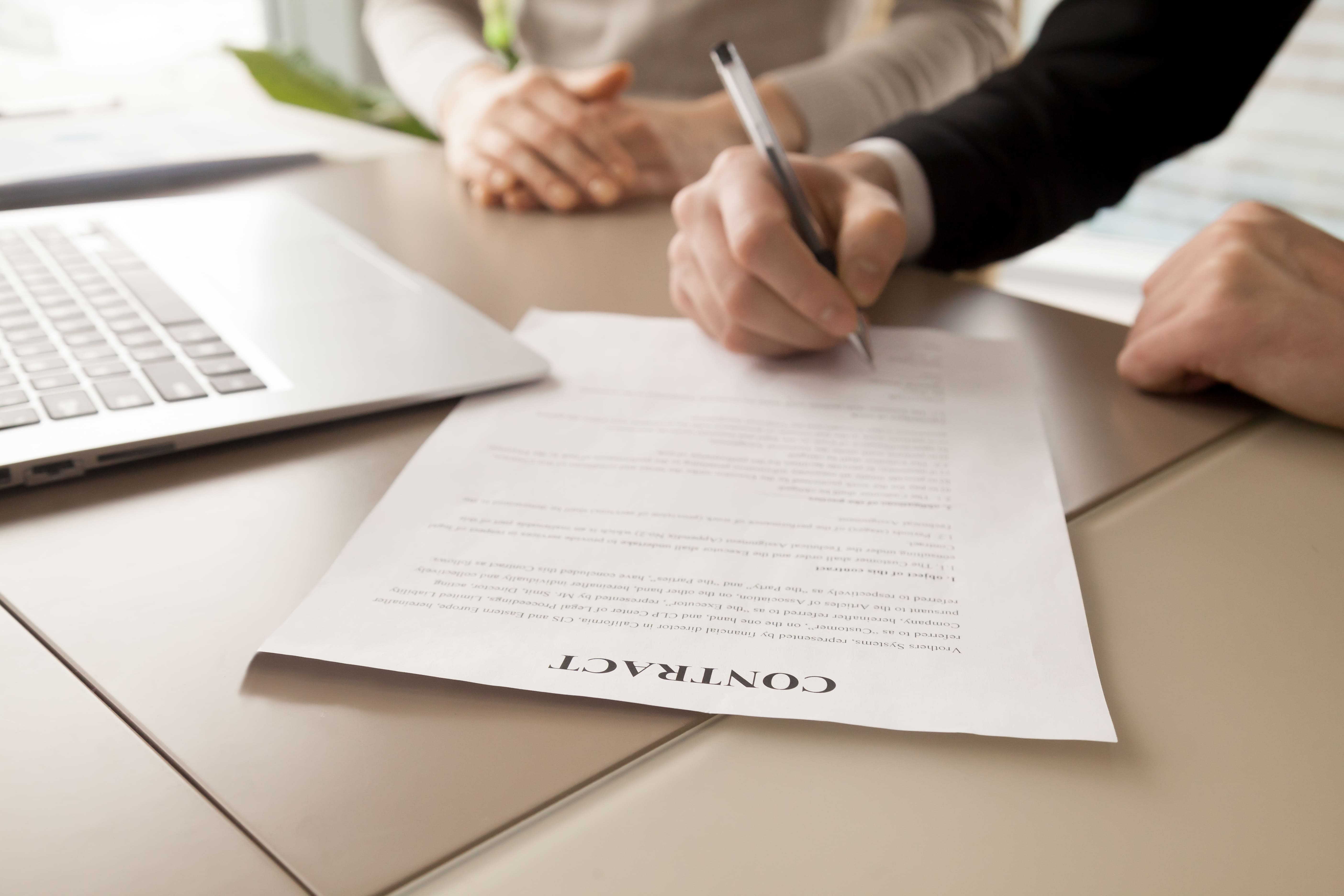 Signed project agreement